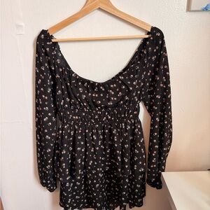 Altar'd State Black Floral Dress
